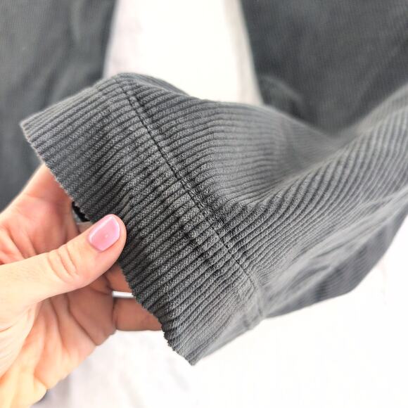 James Perse Wale WideLeg Soft Corduroy Concrete Pigment Pants Women's Large Grey - Picture 9 of 11